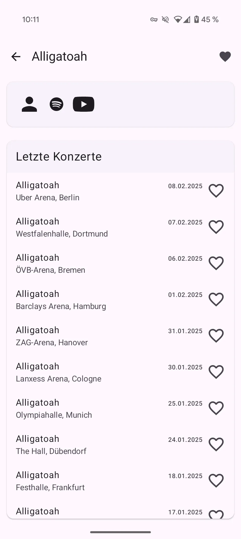 ConcertHistory Screenshot 3
