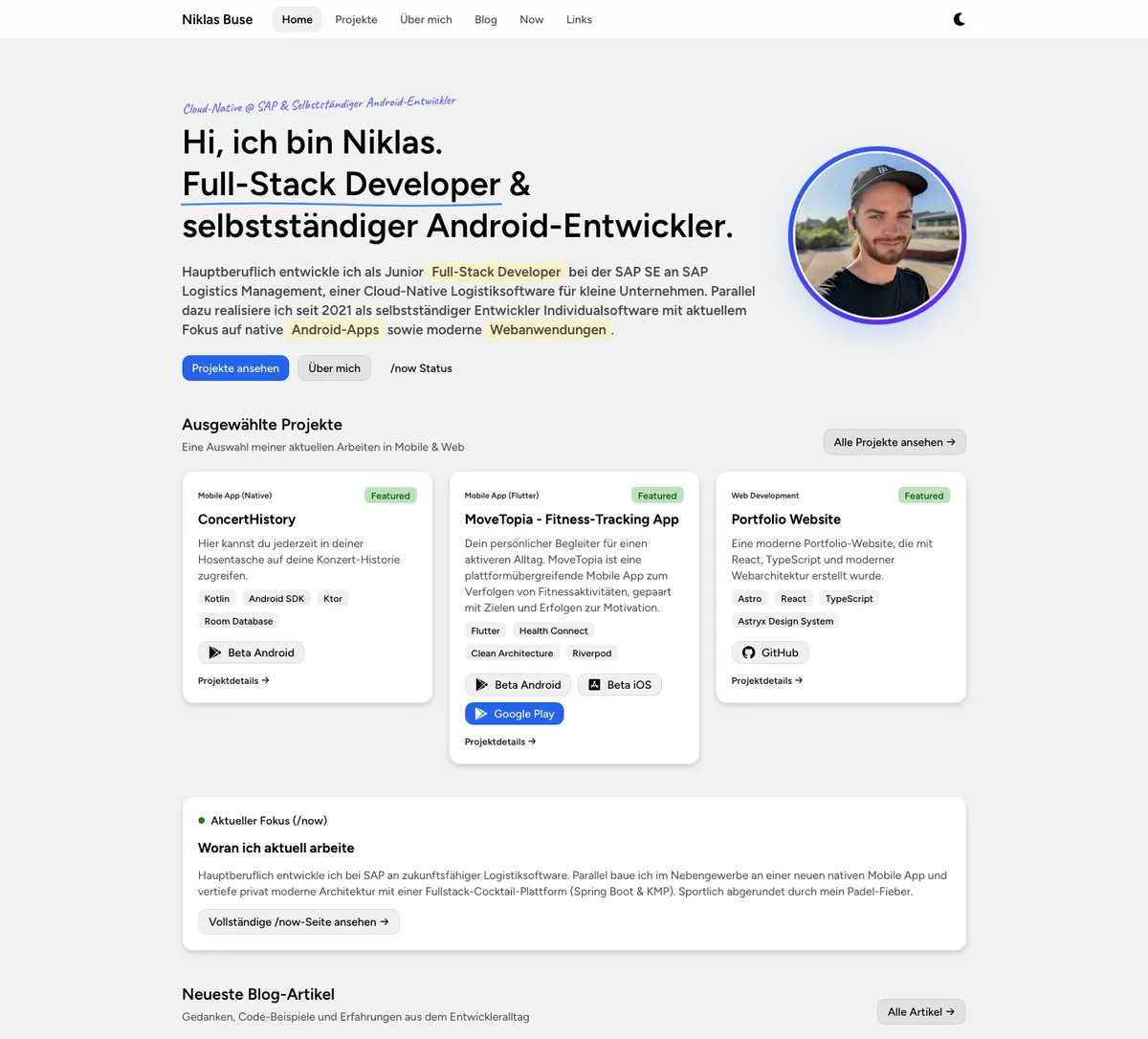 Portfolio Website Screenshot 1