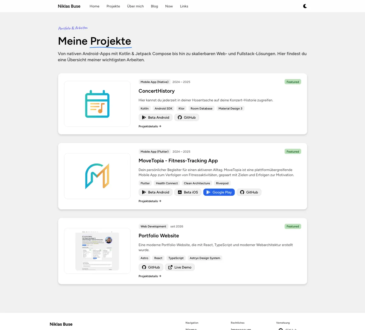 Portfolio Website Screenshot 2